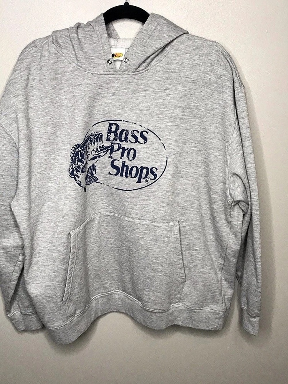 Bass Pro Shops Classic Logo Pullover Hoodie Gray XL